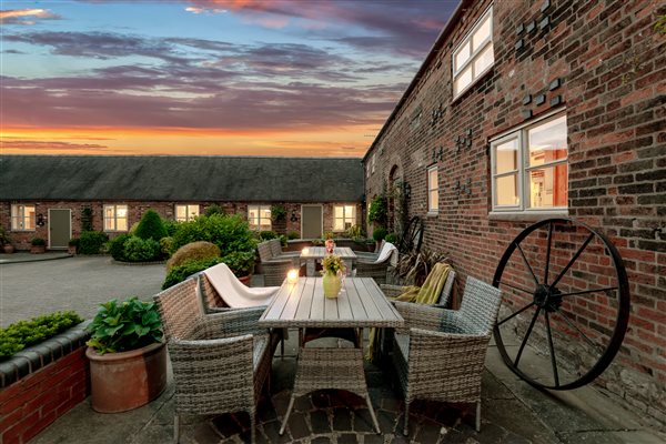 Hayloft and Granary evening patio